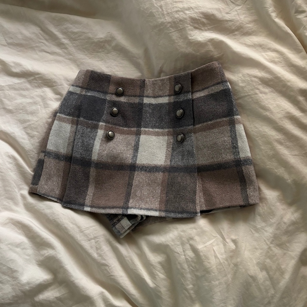 Plaid Skort